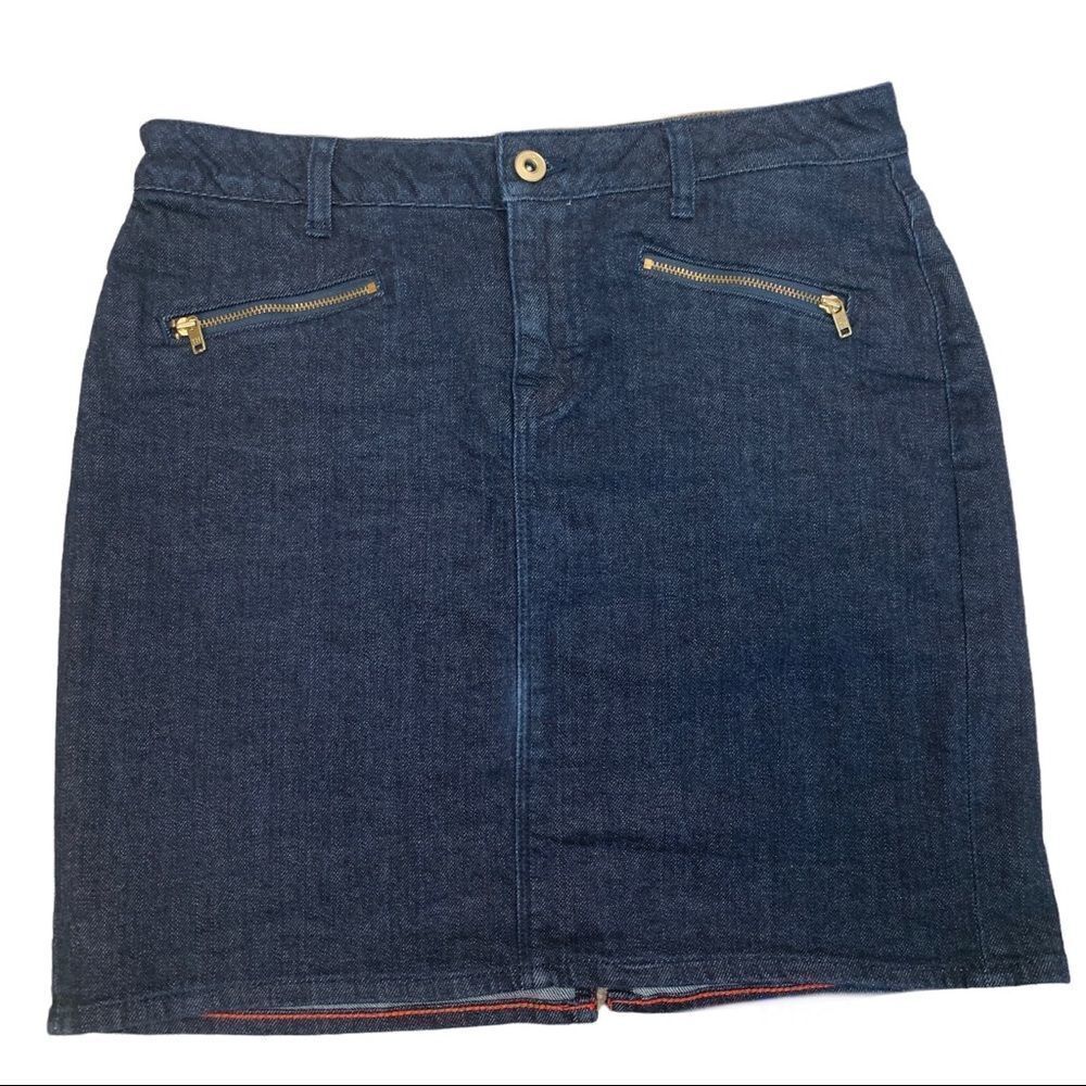 Tommy Hilfiger denim jean stretchy miniskirt dark wash Sz 4
